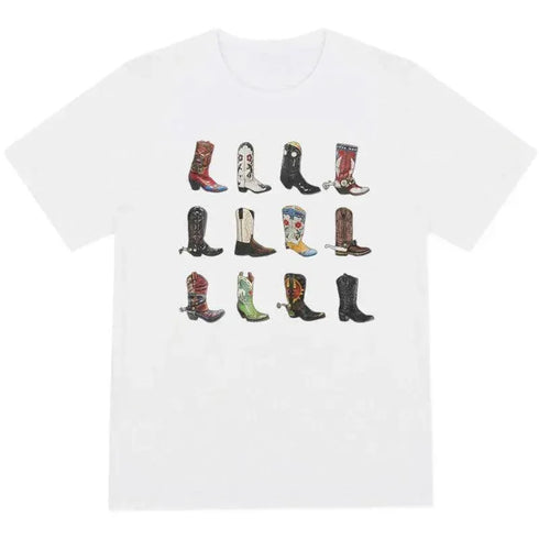 Texas Western Boot T-Shirt - MiamiTeenyWeenyBikini.Com