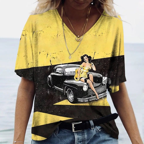 US Route 66 Print Tops - MiamiTeenyWeenyBikini.Com
