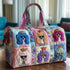 Poodle Dogs Quilted Duffle Bag Funny Retro Travel Tote Handbag Men Women Outdoor Weekender Bag - MiamiTeenyWeenyBikini.Com.