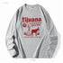 Gray long-sleeve shirt with red graphic and text 'Tijuana' on a white background