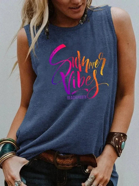 Summer Vibes BEACH PARTY Tank Top - MiamiTeenyWeenyBikini.Com