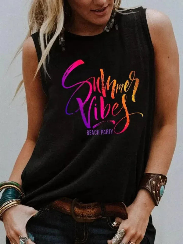 Summer Vibes BEACH PARTY Tank Top - MiamiTeenyWeenyBikini.Com