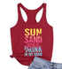 Sun Sand And A Drink In My Hand Tank Top - MiamiTeenyWeenyBikini.Com