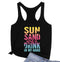 Sun Sand And A Drink In My Hand Tank Top - MiamiTeenyWeenyBikini.Com
