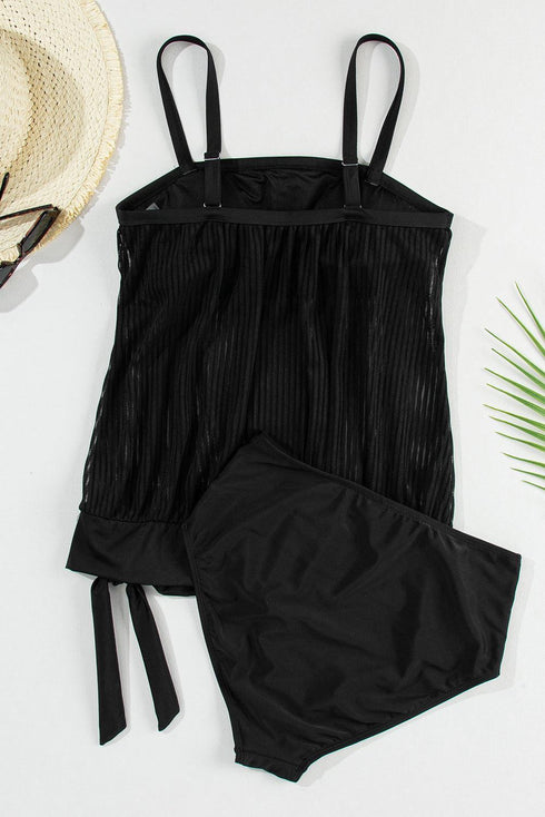 Spaghetti Strap Tankini Set - MiamiTeenyWeenyBikini.Com