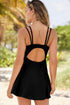 Double-Strap Cutout Swim Dress - MiamiTeenyWeenyBikini.Com