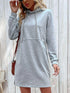Striped Drawstring Long Sleeve Hoodie - MiamiTeenyWeenyBikini.Com