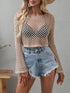 Openwork Flare Sleeve Cropped Cover Up - MiamiTeenyWeenyBikini.Com