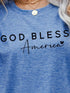 GOD BLESS AMERICA Graphic Short Sleeve Tee - MiamiTeenyWeenyBikini.Com