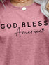GOD BLESS AMERICA Graphic Short Sleeve Tee - MiamiTeenyWeenyBikini.Com