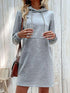 Striped Drawstring Long Sleeve Hoodie - MiamiTeenyWeenyBikini.Com