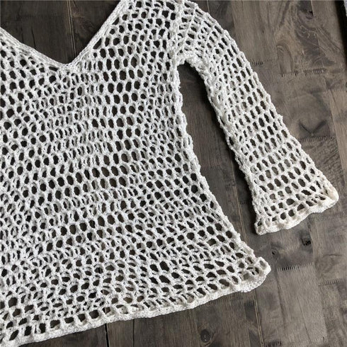 Crochet Swimwear Cover-Up - MiamiTeenyWeenyBikini.Com