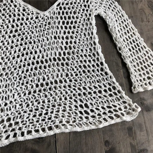 Crochet Swimwear Cover-Up - MiamiTeenyWeenyBikini.Com