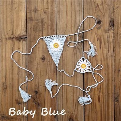 Hand Crochet Lace Daisy String Thong