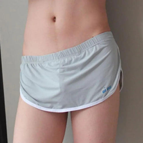 Split Side Boxer Shorts - MiamiTeenyWeenyBikini.Com