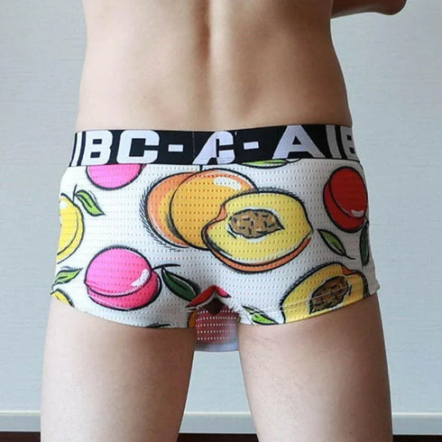 Fruity Open Crotch Cover Front Shorts - MiamiTeenyWeenyBikini.Com