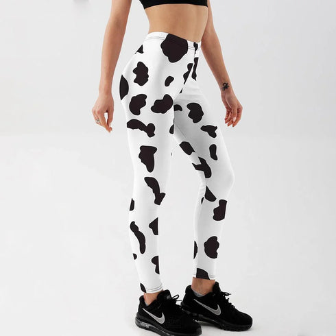 Cow Print Leggings - MiamiTeenyWeenyBikini.Com