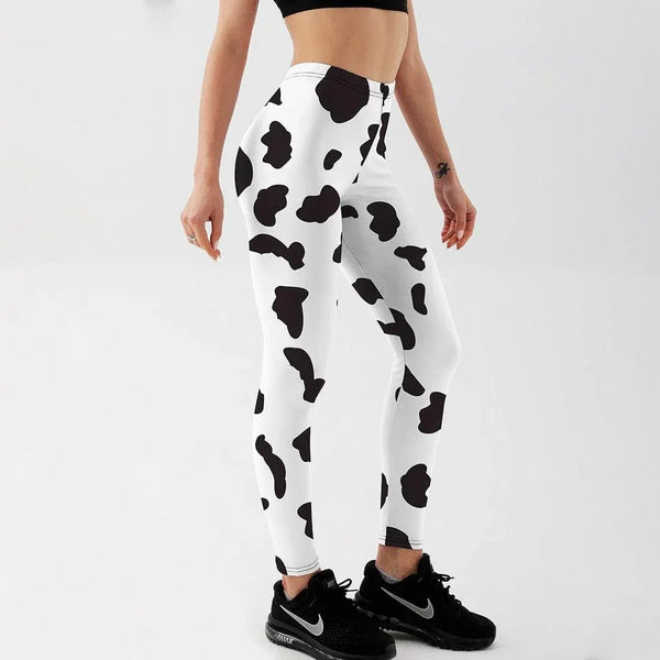Cow Print Leggings - MiamiTeenyWeenyBikini.Com
