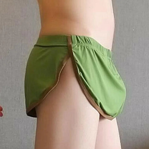 Split Side Boxer Shorts - MiamiTeenyWeenyBikini.Com