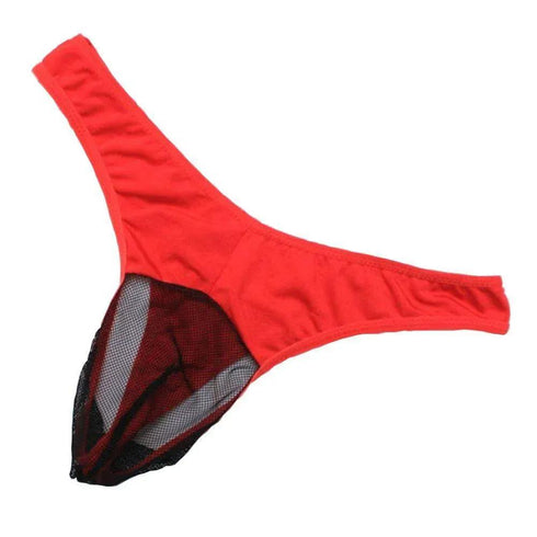 Men's Mesh Transparent Breathable Thong - MiamiTeenyWeenyBikini.Com