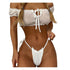 Gauze Lingerie Thong Bikini Set