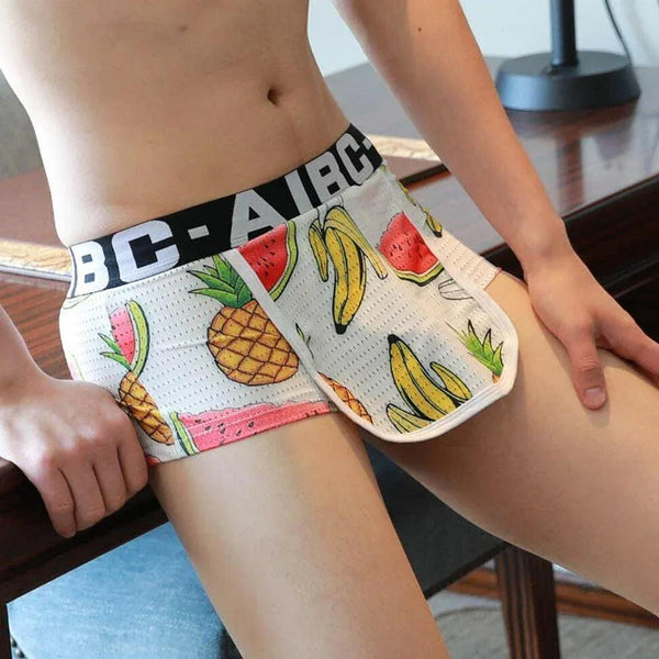 Fruity Open Crotch Cover Front Shorts - MiamiTeenyWeenyBikini.Com