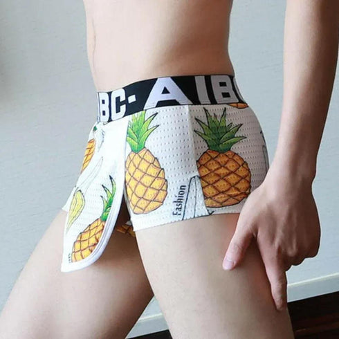 Fruity Open Crotch Cover Front Shorts - MiamiTeenyWeenyBikini.Com
