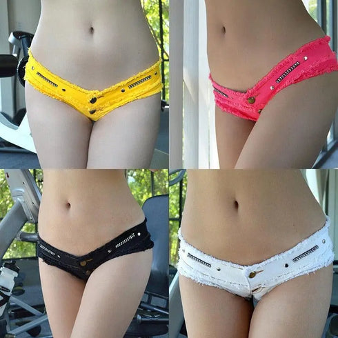Candy Color Diamonds Skinny Shorts - MiamiTeenyWeenyBikini.Com