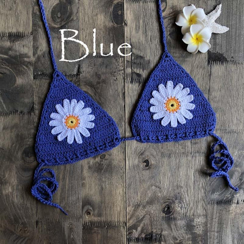 Handmade Crochet Flower Micro Bikini - MiamiTeenyWeenyBikini.Com
