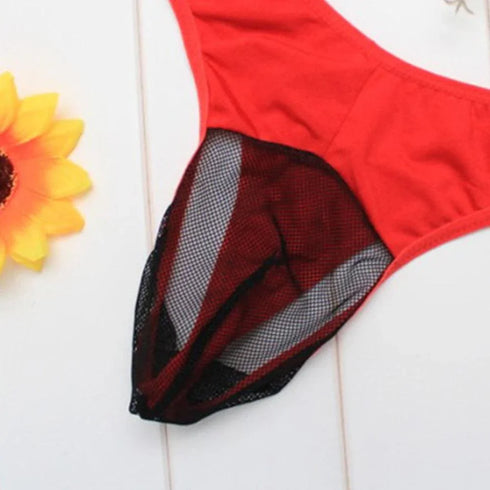 Men's Mesh Transparent Breathable Thong - MiamiTeenyWeenyBikini.Com