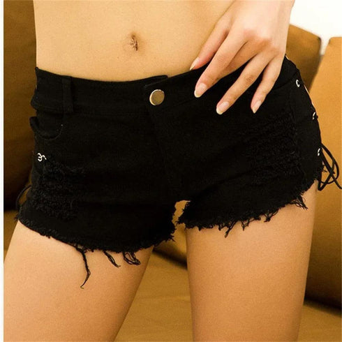 Pole Dance Denim Booty Shorts - Miami Teeny Weeny Bikini
