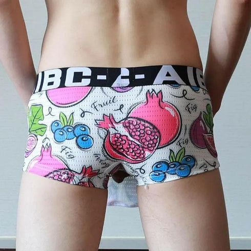 Fruity Open Crotch Cover Front Shorts - MiamiTeenyWeenyBikini.Com