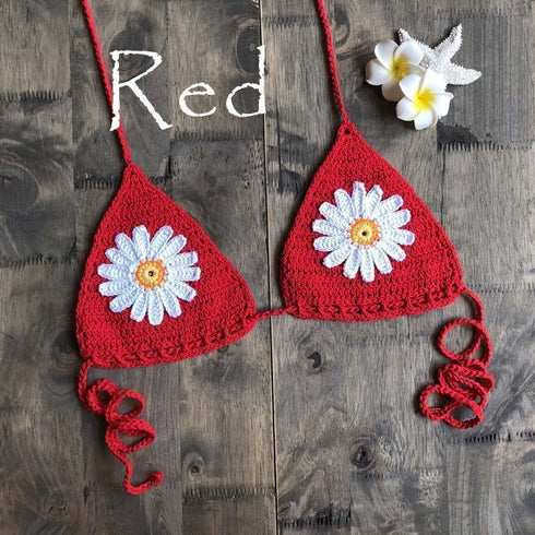 Handmade Crochet Flower Micro Bikini - MiamiTeenyWeenyBikini.Com