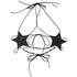Punk Leather Black Star Bra Bustier - MiamiTeenyWeenyBikini.Com