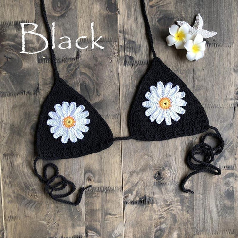 Handmade Crochet Flower Micro Bikini - MiamiTeenyWeenyBikini.Com