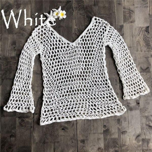 Crochet Swimwear Cover-Up - MiamiTeenyWeenyBikini.Com