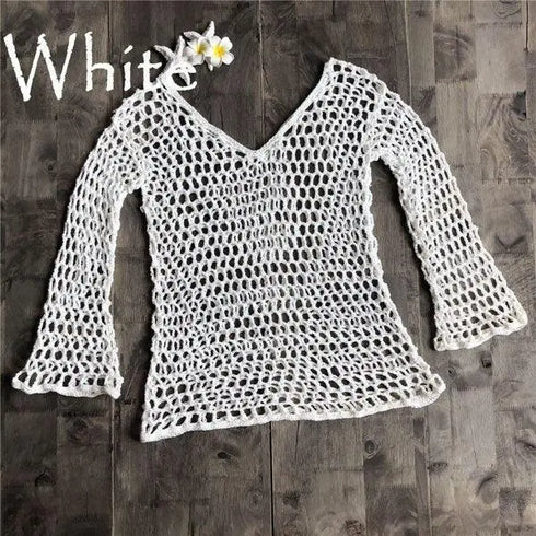 Crochet Swimwear Cover-Up - MiamiTeenyWeenyBikini.Com