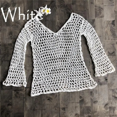 Crochet Swimwear Cover-Up - MiamiTeenyWeenyBikini.Com