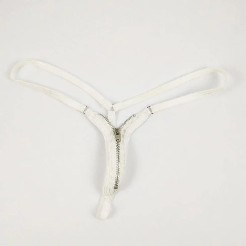 Zippered Tanga Open G String Bikini Bottom - MiamiTeenyWeenyBikini.Com