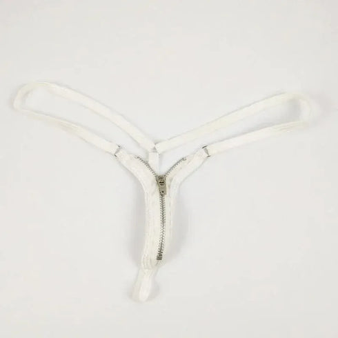 Zippered Tanga Open G String Bikini Bottom - MiamiTeenyWeenyBikini.Com