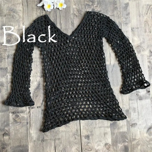 Crochet Swimwear Cover-Up - MiamiTeenyWeenyBikini.Com