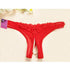 Lace G-String Crotch less Pearls Thong Panties