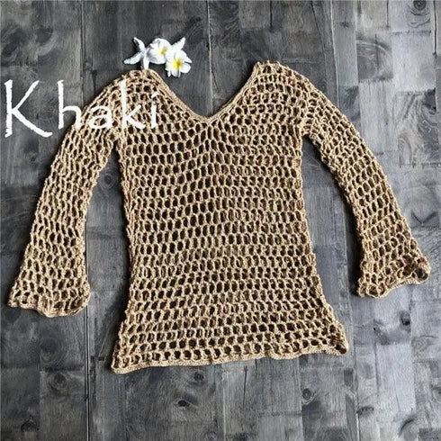 Crochet Swimwear Cover-Up - MiamiTeenyWeenyBikini.Com