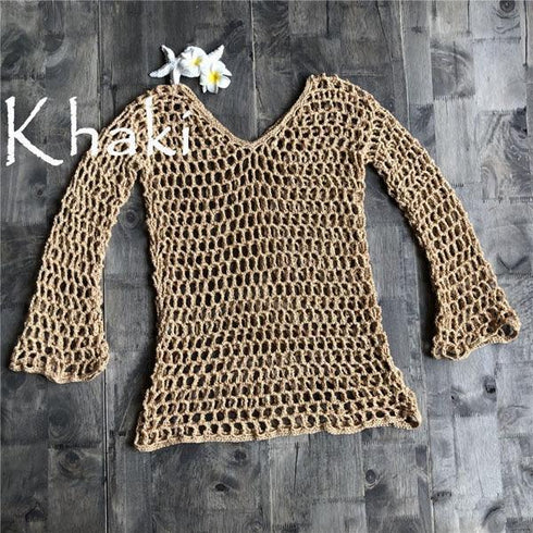 Crochet Swimwear Cover-Up - MiamiTeenyWeenyBikini.Com