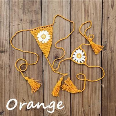 Hand Crochet Lace Daisy String Thong - Thong