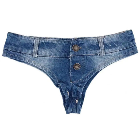 Vintage Denim Bikini Shorts - MiamiTeenyWeenyBikini.Com