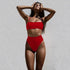 Solid Spaghetti Strap Bikini - MiamiTeenyWeenyBikii.Com