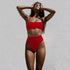 Solid Spaghetti Strap Bikini - MiamiTeenyWeenyBikii.Com