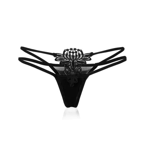 Lace G-String Butterfly Floral Thong - Panties Thongs