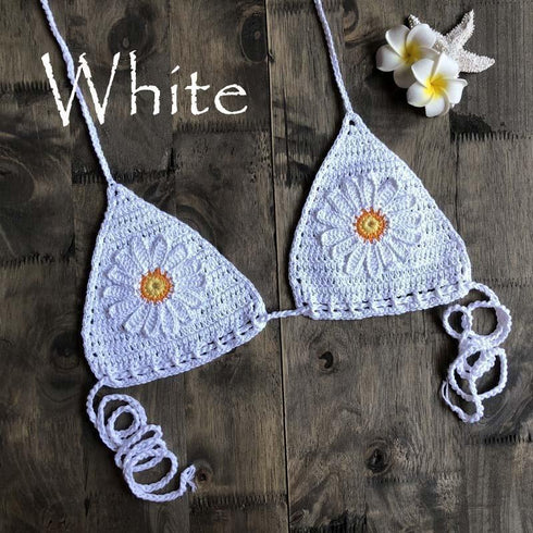 Handmade Crochet Flower Micro Bikini - MiamiTeenyWeenyBikini.Com